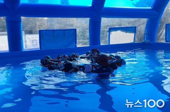 김포교육지원청, 개곡초에서 이동식 생존수영 교실 개최