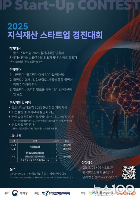 2025 지식재산 스타트업 경진대회 포스터