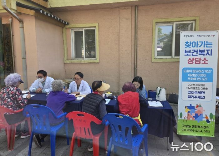 고양정신병원 관계자들이 상담을 진행하고 있다