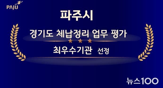 파주시, 경기도 체납정리 업무 평가 ‘최우수기관’ 선정