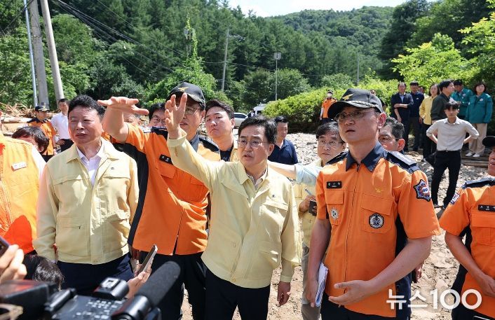 김동연 도지사, 가평군 수해현장 재방문