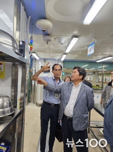 김호겸 경기도의회 교육기획위원회 의원,평택초등학교 학교 급식실 환기설비 개선 현황 점검