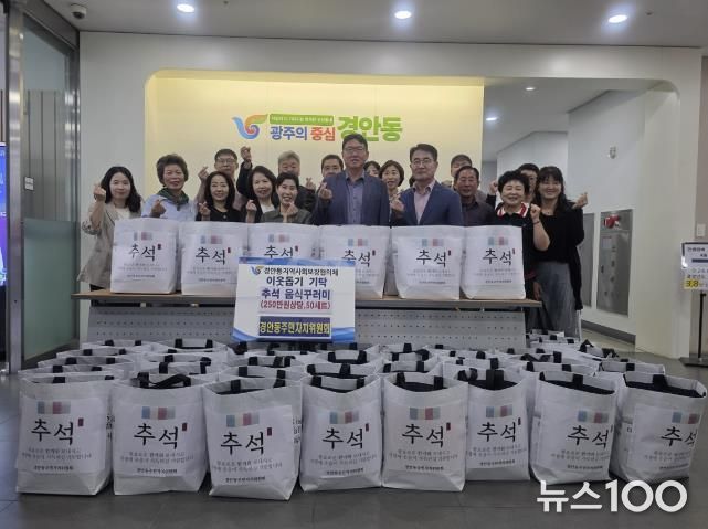 광주시 경안동 주민자치위원회, 추석맞이 이웃돕기 음식 꾸러미 기탁