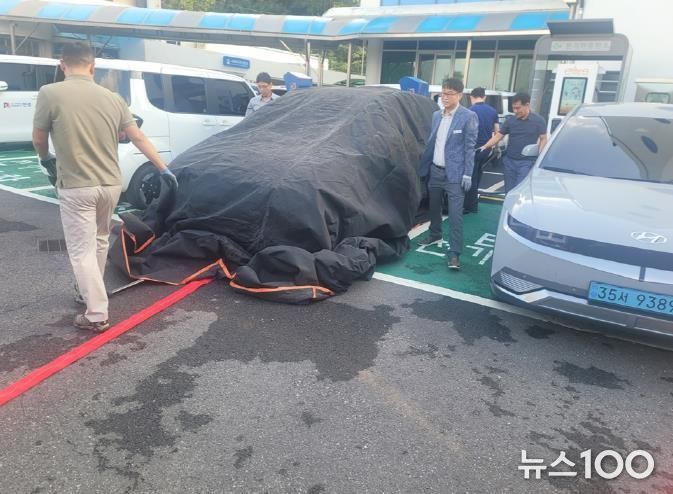안성시, EV공용차량 충전시설 화재진압 대응훈련 실시