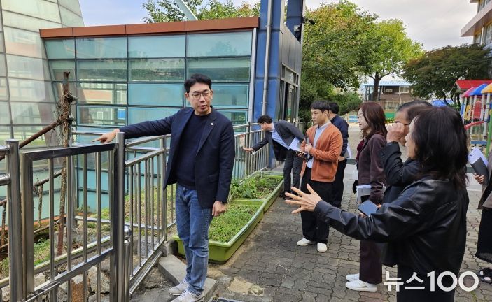 문승호 경기도의원, 성남 수정초등학교 현장점검 나서