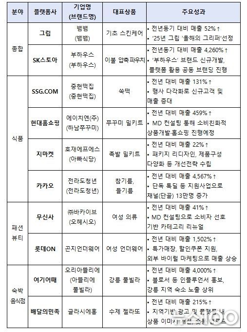 플랫폼사별 우수 사례