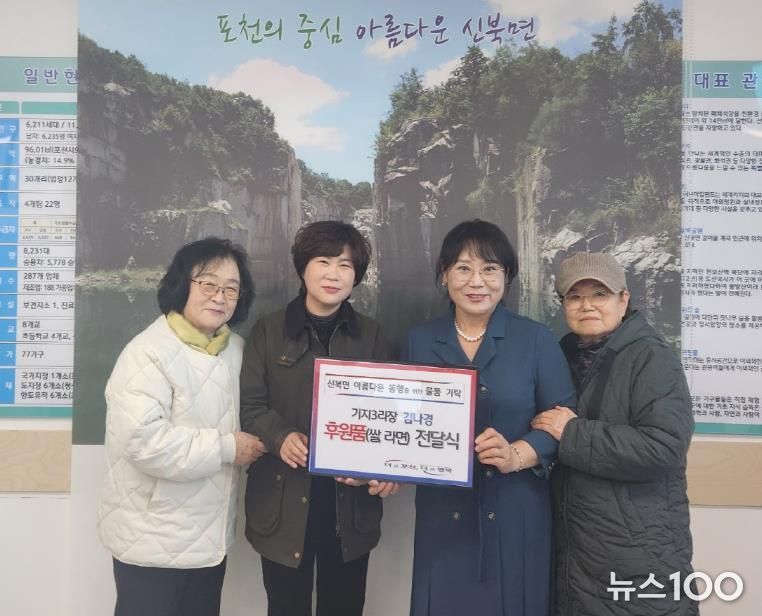 포천시 신북면 기지3리장 김나경, 취약계층 위한 후원물품 전달