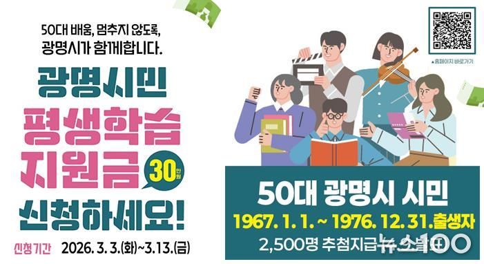 광명시민 평생학습지원금 홍보 안내문