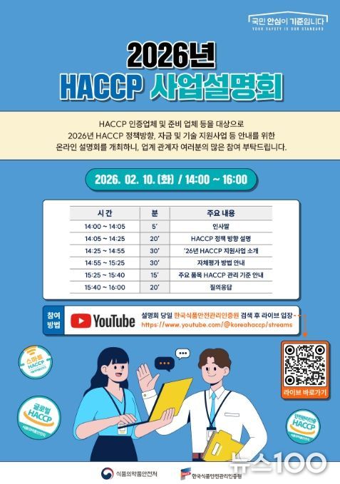 ‘2026년 해썹 사업 온라인 설명회’ 인포그래픽