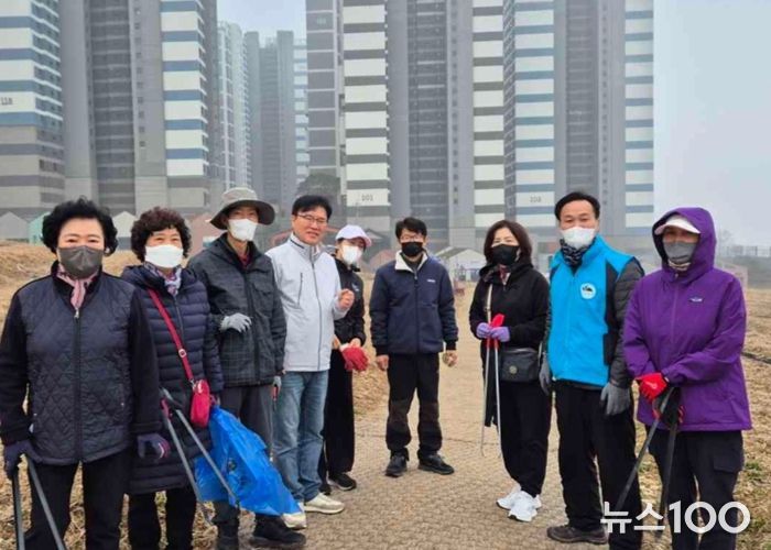 남양주시 호평동 숲사랑 봉사단, 백봉의료원 부지 정비…녹지공간 조성 나서