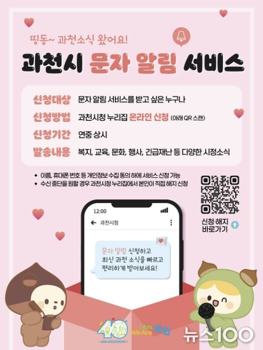 과천시, 4월 1일부터 ‘문자 알림 서비스’ 시행…시민 정보 접근성 강화