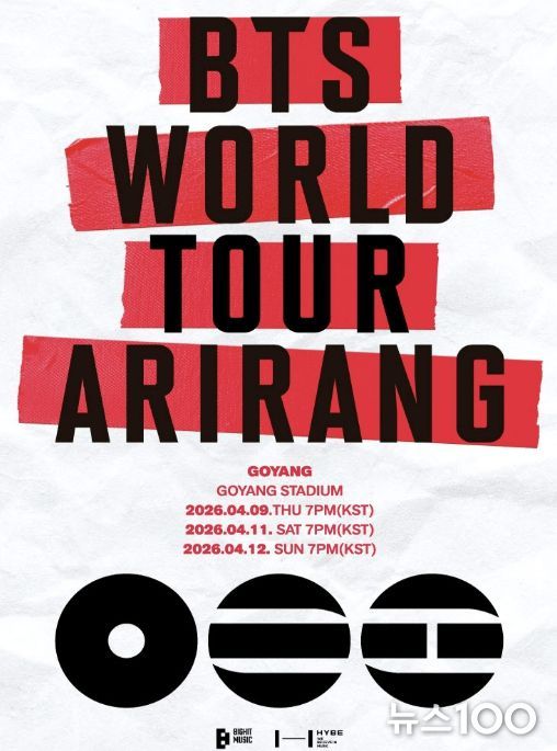 ⌜BTS 월드투어 ‘아리랑’ 인 고양⌟ 포스터 (사진 제공=하이브)