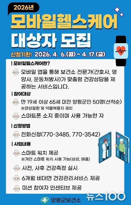 ‘모바일헬스케어’ 모집 포스터