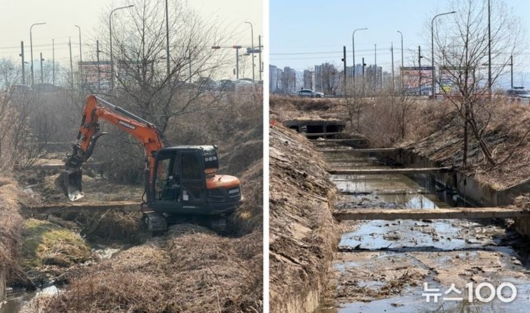 파주시 교하동, 배수로·세천 말끔히 정비